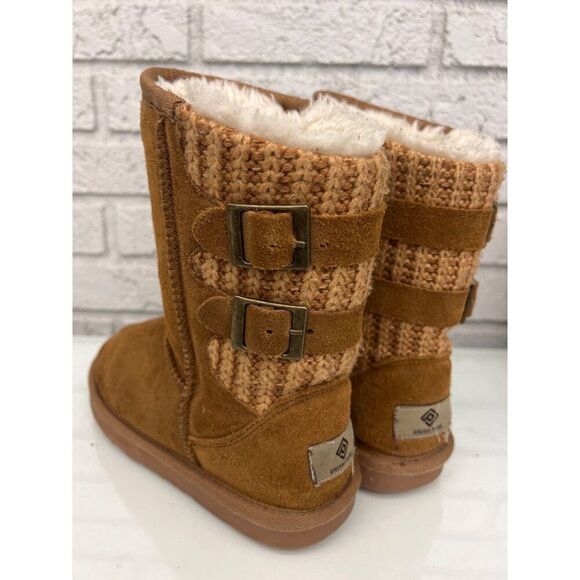 Dream Pairs Sweaty-Buckle-K Girls Faux Fur Lined Winter Boots Size 3 - Picture 5 of 9